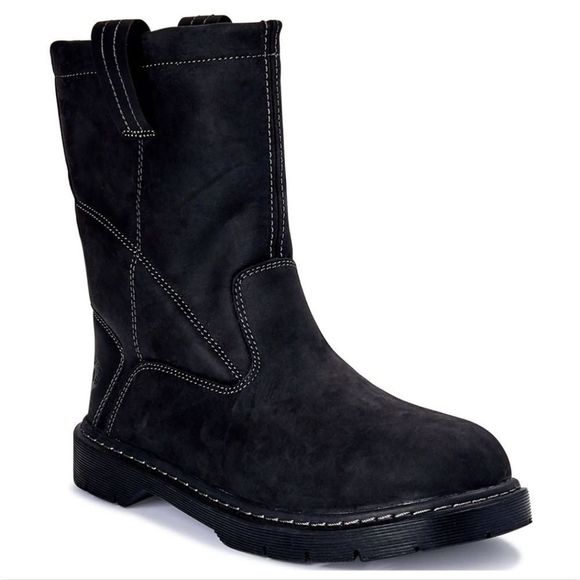 NEW‎ Herman Survivors Men's Theo Pull On Steel Toe Work Boots Black Size 14 & 9 - Picture 1 of 7